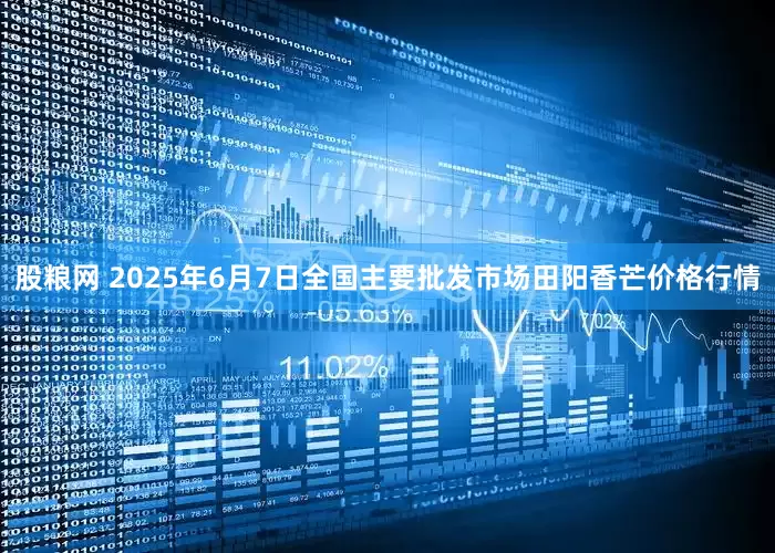 股粮网 2025年6月7日全国主要批发市场田阳香芒价格行情